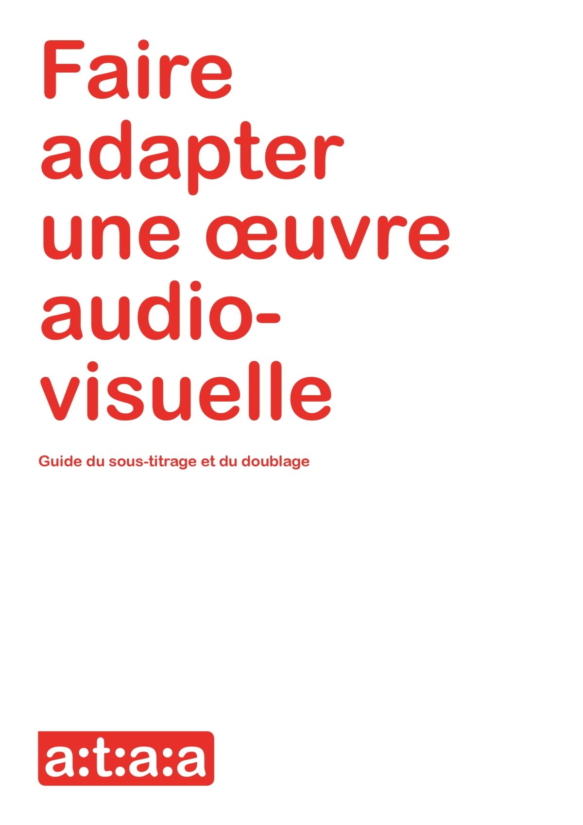 Brochure de la traduction audiovisuelle